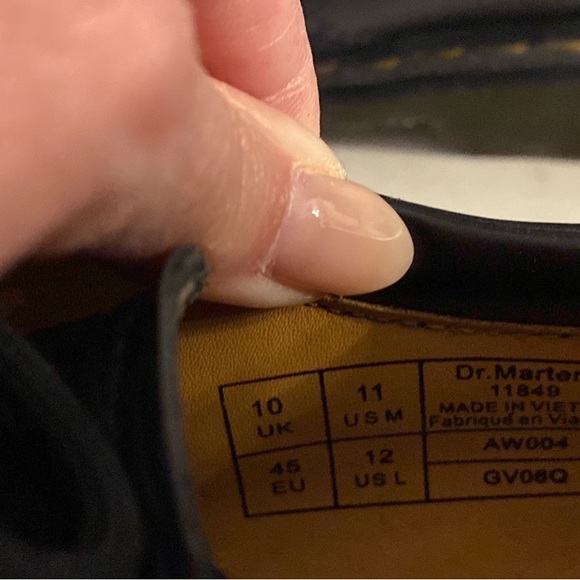 Dr MARTENS Black Oxfords Shoes Men’s 11 Leather Lace Up Business Casual Comfort - Picture 3 of 6